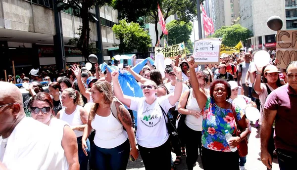 Manifestace Sester Techniků Asistentů Ošetřovatelů Státě Rio Janeiro Března2023 Rio — Stock fotografie