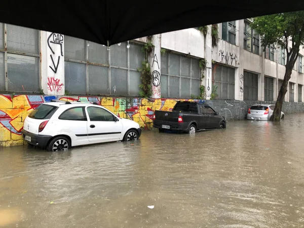 Piogge Abbondanti Con Inondazioni Colpiscono San Paolo Marzo 2023 San — Foto Stock