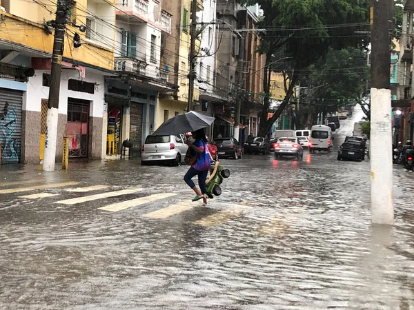 Сильный Ливень Наводнения Обрушился Сан Паулу Марта 2023 Года Сан — стоковое фото