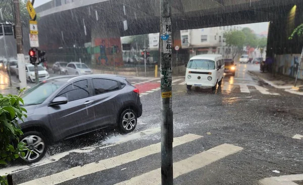 Heavy Rainfall Flood Hits Sao Paulo March 2023 Sao Paulo — Stock Photo, Image
