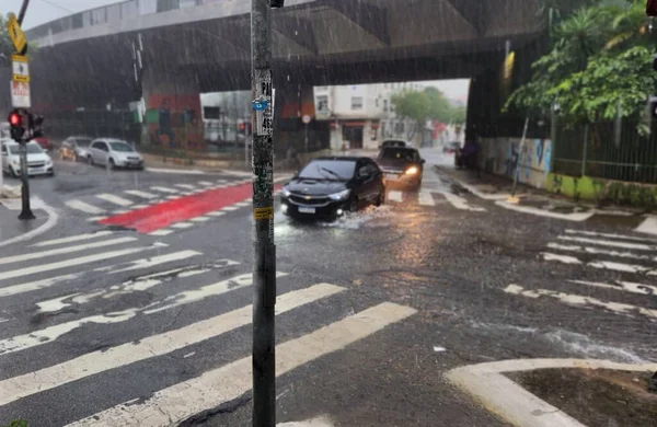 Heavy Rainfall Lovituri Inundații Sao Paulo Martie 2023 Sao Paulo — Fotografie, imagine de stoc