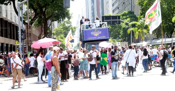 Manifestación Enfermeras Técnicos Auxiliares Enfermería Estado Río Janeiro Marzo 2023 — Foto de Stock