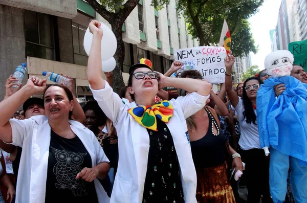 リオデジャネイロ州における看護師 技術者 看護助手の紹介 2023年3月10日 ジャネイロ ブラジル ジャネイロ市内中心部の路上で抗議 今週金曜日 — ストック写真