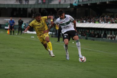 Paranaense Futbol Şampiyonası: Coritiba, FC Cascavel 'e karşı. 11 Mart 2023, Curitiba, Parana, Brezilya: Coritiba ve FC Cascavel arasındaki futbol maçı, 2023 Paranaense Futbol Şampiyonası 'nın ikinci ayağı için geçerli.