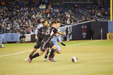 2023 MLS Normal Sezon: NYCFC, Inter Miami CF 'ye karşı. 11 Mart 2023, New York, ABD: New York 'taki Yankee Stadyumu' nda NYCFC ve Inter Miami CF arasında oynanan 2023 MLS Normal Mevsim futbol maçının ev sahibi açılışı. 