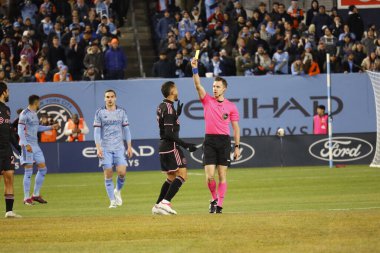 2023 MLS Normal Sezon: NYCFC, Inter Miami CF 'ye karşı. 11 Mart 2023, New York, ABD: New York 'taki Yankee Stadyumu' nda NYCFC ve Inter Miami CF arasında oynanan 2023 MLS Normal Mevsim futbol maçının ev sahibi açılışı. 