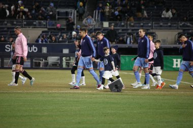 2023 MLS Normal Sezon: NYCFC, Inter Miami CF 'ye karşı. 11 Mart 2023, New York, ABD: New York 'taki Yankee Stadyumu' nda NYCFC ve Inter Miami CF arasında oynanan 2023 MLS Normal Mevsim futbol maçının ev sahibi açılışı. 