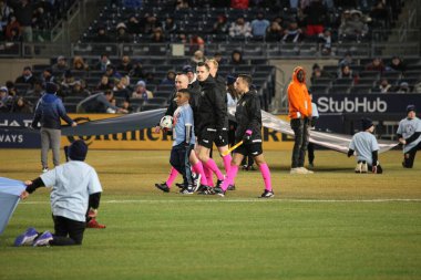 2023 MLS Normal Sezon: NYCFC, Inter Miami CF 'ye karşı. 11 Mart 2023, New York, ABD: New York 'taki Yankee Stadyumu' nda NYCFC ve Inter Miami CF arasında oynanan 2023 MLS Normal Mevsim futbol maçının ev sahibi açılışı. 