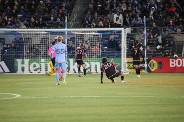 2023 MLS Normal Sezon: NYCFC, Inter Miami CF 'ye karşı. 11 Mart 2023, New York, ABD: New York 'taki Yankee Stadyumu' nda NYCFC ve Inter Miami CF arasında oynanan 2023 MLS Normal Mevsim futbol maçının ev sahibi açılışı. 