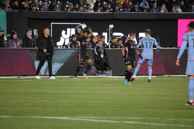 2023 MLS Normal Sezon: NYCFC, Inter Miami CF 'ye karşı. 11 Mart 2023, New York, ABD: New York 'taki Yankee Stadyumu' nda NYCFC ve Inter Miami CF arasında oynanan 2023 MLS Normal Mevsim futbol maçının ev sahibi açılışı. 