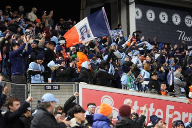 2023 MLS Normal Sezon: NYCFC, Inter Miami CF 'ye karşı. 11 Mart 2023, New York, ABD: Miami 'den bir oyuncu 2023 MLS Normal Futbol Maçı' nda NYCFC 'ye 1-0 üstünlük verilmesine karşı gol attı.