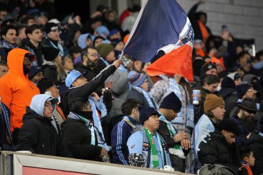 2023 MLS Normal Sezon: NYCFC, Inter Miami CF 'ye karşı. 11 Mart 2023, New York, ABD: New York 'taki Yankee Stadyumu' nda NYCFC ve Inter Miami CF arasında oynanan 2023 MLS Normal Mevsim futbol maçının ev sahibi açılışı. 