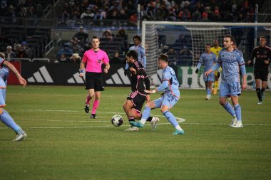 2023 MLS Normal Sezon: NYCFC, Inter Miami CF 'ye karşı. 11 Mart 2023, New York, ABD: New York 'taki Yankee Stadyumu' nda NYCFC ve Inter Miami CF arasında oynanan 2023 MLS Normal Mevsim futbol maçının ev sahibi açılışı. 