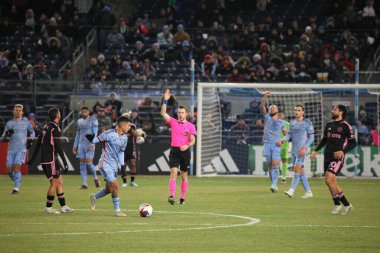 2023 MLS Normal Sezon: NYCFC, Inter Miami CF 'ye karşı. 11 Mart 2023, New York, ABD: New York 'taki Yankee Stadyumu' nda NYCFC ve Inter Miami CF arasında oynanan 2023 MLS Normal Mevsim futbol maçının ev sahibi açılışı. 