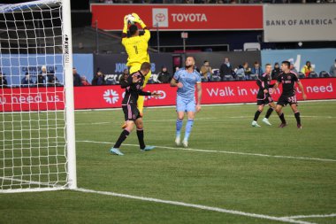 2023 MLS Normal Sezon: NYCFC, Inter Miami CF 'ye karşı. 11 Mart 2023, New York, ABD: New York 'taki Yankee Stadyumu' nda NYCFC ve Inter Miami CF arasında oynanan 2023 MLS Normal Mevsim futbol maçının ev sahibi açılışı. 