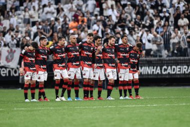 Paulista Futbol Şampiyonası: Korintliler Ituano 'ya karşı. 12 Mart 2023, Sao Paulo, Brezilya: Itaquera 'daki Neo Quimica Arena' da yapılan 2023 Paulista Futbol Şampiyonası çeyrek finalleri için geçerli olan Korintliler ve Ituano arasındaki futbol maçı