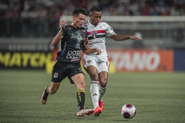 Paulista Futbol Şampiyonası Sao Paulo, Agua Santa 'ya karşı. 13 Mart 2023, Sao Paulo, Brezilya: Sao Paulo ve Agua Santa arasındaki futbol maçı, 2023 Paulista futbol şampiyonasının çeyrek final maçı için geçerlidir.
