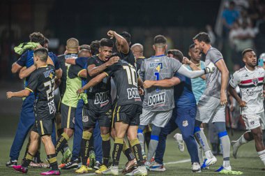 Paulista Futbol Şampiyonası Sao Paulo, Agua Santa 'ya karşı. 13 Mart 2023, Sao Paulo, Brezilya: Sao Paulo ve Agua Santa arasındaki futbol maçı, 2023 Paulista futbol şampiyonasının çeyrek final maçı için geçerlidir.