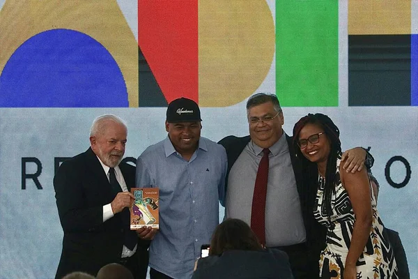 Lula Neemt Deel Aan Lanceerceremonie Van Pronasci Levering Van Voertuigen — Stockfoto