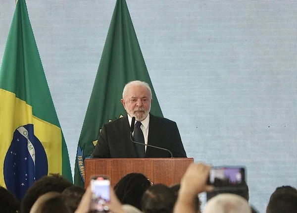 Lula Účastní Zahajovacího Ceremoniálu Pronasci Dodávání Vozidel Speciální Ženské Policejní — Stock fotografie