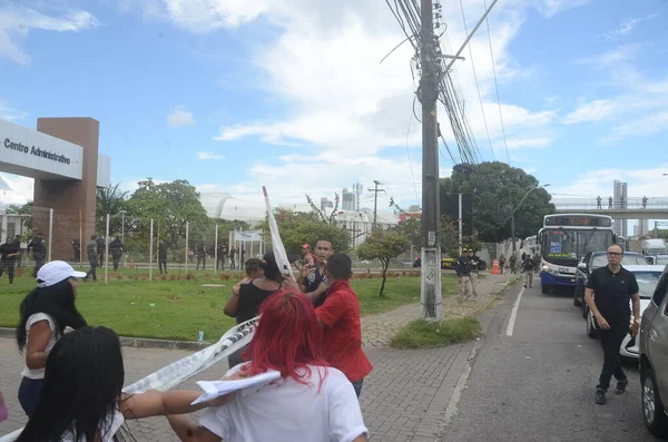Governador Bezerra Reúne Com Equipes Segurança Pública Medida Que Confusão — Fotografia de Stock