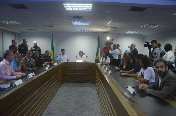 Gouverneure Bezerra Rencontre Les Équipes Sécurité Publique Mesure Que Confusion — Photo