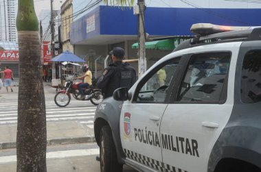 Natal 'da Organize Suçlar. 16 Mart 2023, Natal, Rio Grande do Norte, Brezilya: 16 Mart Perşembe günü Natal, Rio Grande do Norte 'de bir otobüs ateşe verildi. 