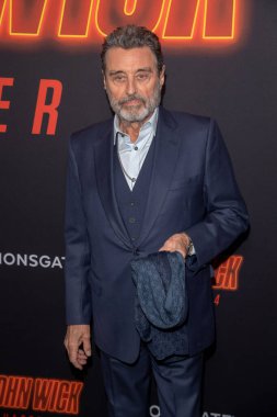 15 Mart 2023, New York, New York, ABD: Ian McShane, Lionsgate 'den John Wick' e katılır: 15 Mart 2023 'te AMC Lincoln Meydanı Tiyatrosu' nda 4üncü bölüm. 