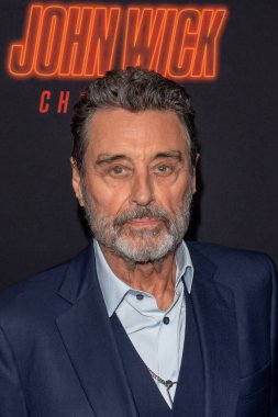 15 Mart 2023, New York, New York, ABD: Ian McShane, Lionsgate 'den John Wick' e katılır: 15 Mart 2023 'te AMC Lincoln Meydanı Tiyatrosu' nda 4üncü bölüm. 