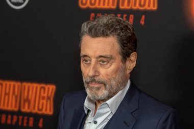 15 Mart 2023, New York, New York, ABD: Ian McShane, Lionsgate 'den John Wick' e katılır: 15 Mart 2023 'te AMC Lincoln Meydanı Tiyatrosu' nda 4üncü bölüm. 