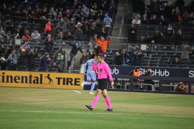 2023 MLS Normal Sezon: NYCFC DC United 'a karşı. 18 Mart 2023, New York, ABD: 2023 MLS Normal Mevsim futbol maçı New York Yankee Stadyumu 'nda NYCFC ve DC United arasında. NYCFC 3-2 kazandı.. 