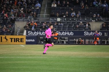 2023 MLS Normal Sezon: NYCFC DC United 'a karşı. 18 Mart 2023, New York, ABD: 2023 MLS Normal Mevsim futbol maçı New York Yankee Stadyumu 'nda NYCFC ve DC United arasında. NYCFC 3-2 kazandı.. 