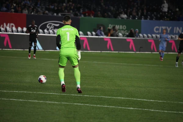2023 MLS Normal Sezon: NYCFC DC United 'a karşı. 18 Mart 2023, New York, ABD: 2023 MLS Normal Mevsim futbol maçı New York Yankee Stadyumu 'nda NYCFC ve DC United arasında. NYCFC 3-2 kazandı.. 