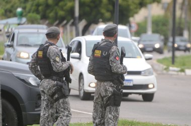 Natal 'da saldırılar. 19 Mart 2023, Natal, Rio Grande do Norte, Brezilya: Parnamirim RN Tren İstasyonu, bu sabah erken saatlerde suçlular tarafından hedef alındı. Belediyenin çadırları olmadan serbest fuarlar, Ponta Negra tahta yolu yağmurla yıkıldı