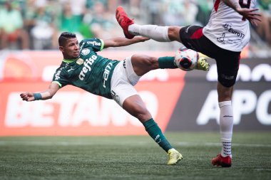 Paulista Futbol Şampiyonası Palmeiras Ituano 'ya karşı. 19 Mart 2023, Sao Paulo, Brezilya: Palmeiras ile Ituano arasındaki futbol maçı, 19 Pazar günü Sao Paulo 'daki Allianz Parque' da düzenlenen 2023 Paulista Şampiyonası yarı finali için geçerlidir.). 