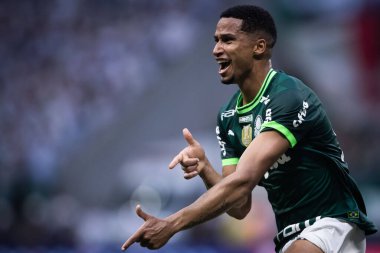 Paulista Futbol Şampiyonası Palmeiras Ituano 'ya karşı. 19 Mart 2023, Sao Paulo, Brezilya: Palmeiras ile Ituano arasındaki futbol maçı, 19 Pazar günü Sao Paulo 'daki Allianz Parque' da düzenlenen 2023 Paulista Şampiyonası yarı finali için geçerlidir.). 