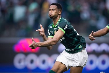 Paulista Futbol Şampiyonası Palmeiras Ituano 'ya karşı. 19 Mart 2023, Sao Paulo, Brezilya: Palmeiras ile Ituano arasındaki futbol maçı, 19 Pazar günü Sao Paulo 'daki Allianz Parque' da düzenlenen 2023 Paulista Şampiyonası yarı finali için geçerlidir.). 