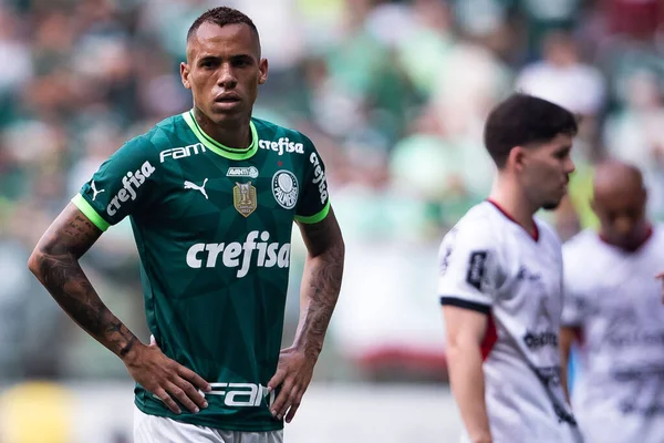 stock image Paulista Soccer Championship: Palmeiras vs Ituano. March 19, 2023, Sao Paulo, Brazil: Soccer match between Palmeiras and Ituano valid for the semifinal of the 2023 Paulista Championship, held at Allianz Parque in Sao Paulo,on Sunday (19). 