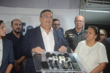 Adalet Bakanı Flavio Dino, Güvenlik Kuvvetleri 'nin Natal' daki (RN) birleşik harekatına eşlik etmek üzere ülkeye geldi. 20 Mart 2023. Brezilya, Rio Grande do Norte, Natal