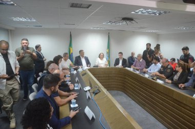 Adalet Bakanı Flavio Dino, Güvenlik Kuvvetleri 'nin Natal' daki (RN) birleşik harekatına eşlik etmek üzere ülkeye geldi. 20 Mart 2023. Brezilya, Rio Grande do Norte, Natal