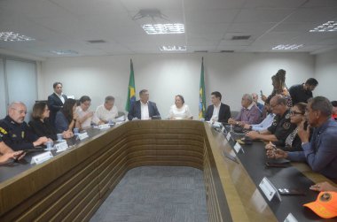 Adalet Bakanı Flavio Dino, Güvenlik Kuvvetleri 'nin Natal' daki (RN) birleşik harekatına eşlik etmek üzere ülkeye geldi. 20 Mart 2023. Brezilya, Rio Grande do Norte, Natal