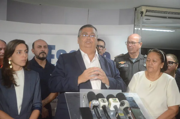Ministr Spravedlnosti Flavio Dino Přichází Aby Provázel Integrovanou Akci Bezpečnostních — Stock fotografie