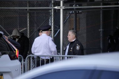 Donald Trump 'ın yakın zamanda New York' ta suçlanma olasılığı. 21 Mart 2023, New York, ABD: Eski ABD Başkanı Donald J. Trump 'ın beklentileri doğrultusunda Manhattan Adliyesi' nde basın mensuplarının yoğun hareketi