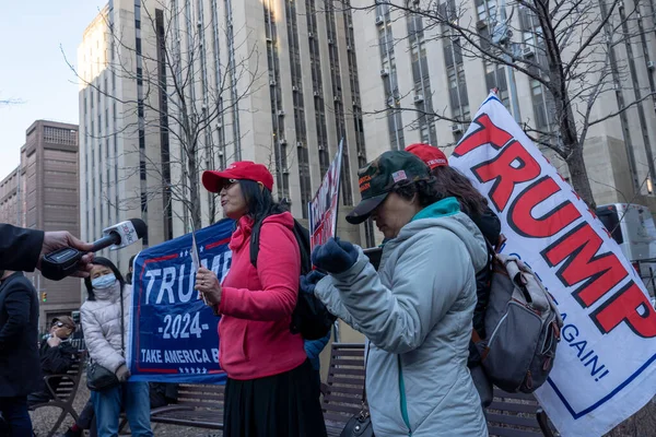 Club Jóvenes Republicanos Nueva York Responde Llamado Trump Las Manifestaciones —  Fotos de Stock