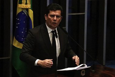 Brezilyalı Senatörler PCC 'nin Senatör Moro' yu kaçırma planına karşı çıktılar. 22 Mart 2023, Brasilia, Federal Bölge, Brezilya Federal Polis Teşkilatı 'nın Senatör Sergio Moro' yu kaçırıp öldürmeyi planlayan PCC üyelerine karşı yürüttüğü operasyon nedeniyle