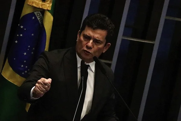 Braziliaanse Senatoren Verzetten Zich Tegen Pcc Plan Senator Moro Ontvoeren — Stockfoto
