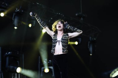 Conan Gray, Brezilya 'daki Lollapalooza 2023 Müzikal Show' da gösteri yapıyor. 24 Mart 2023, Sao Paulo, Brezilya: Conan Gray grubu 24 Cuma günü Brezilya 'nın Sao Paulo kentindeki Lollapalooza 2023 Chevrolet Stage' de canlı performans sergiliyor.). 