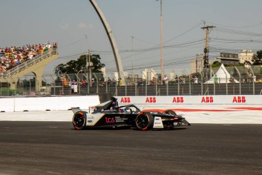 Brezilya 'daki Formula E yarışı, 25 Mart 2023, Sao Paulo, Brezilya: Brezilya' daki ilk Formula E yarışı, bu Cumartesi öğleden sonra, 25 Mart 2023 tarihinde Sao Paulo 'da yapıldı, Yeni Zelandalı Mitch Evans (9 - Jaguar)
