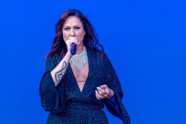 Brezilya 'daki Lollapalooza 2023 Müzikal Gösterisi' nde Acıma Performansı. 25 Mart 2023, Sao Paulo, Brezilya: Pitty, Brezilya 'nın Sao Paulo şehrinde düzenlenen 10. Lollapalooza 2023' te Adidas sahnesinde canlı performans sergiledi.)