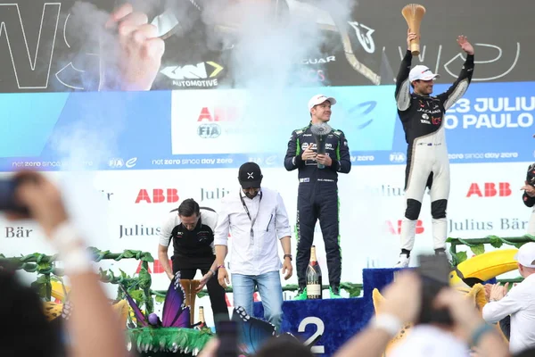 Yeni Zelandalı Mitch Evans Sao Paulo Formula Prix 2023 Kazandı — Stok fotoğraf